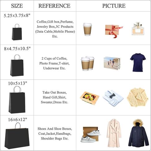 GSSUSA Large White Paper Bags 16x6x12'' 200Pcs Recycled Gift Bags Kraft Bag With Handles For Business, Party, Boutique, Retail, Wedding, Shopping, Halloween, Christmas in Kuwait