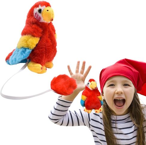 Pirate Parrot Plush Shoulder Stuffed Pirate Party Costume Accessories Animal Toys Cute Plushies for Kids in Saudi Arabia