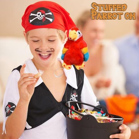 Pirate Parrot Plush Shoulder Stuffed Pirate Party Costume Accessories Animal Toys Cute Plushies for Kids in Saudi Arabia