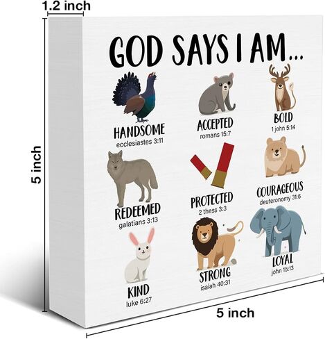 God Says I Am Princess Sign Positive Affirmation Wooden Sign Christian Inspirational Gifts for Kids Teen Girl Room Bedroom Dorm Home Shelf Bible Verse Decor 5 X 5 Inches in Saudi Arabia