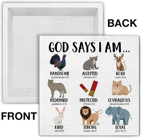 God Says I Am Princess Sign Positive Affirmation Wooden Sign Christian Inspirational Gifts for Kids Teen Girl Room Bedroom Dorm Home Shelf Bible Verse Decor 5 X 5 Inches in Saudi Arabia