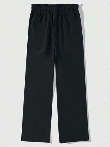 Verdusa Men's Straight Leg Elastic Drawstring Waist Loose Pants Graphic Sweatpants in Saudi Arabia
