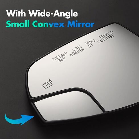 Passenger Side Mirror Glass Replacement for Ford Escape 2013 2014 2015 2016, Ford C-MAX Mirror Glass 2013-2018, Right Heated Mirrors with Rear Holder, CJ5Z17K707B in Saudi Arabia