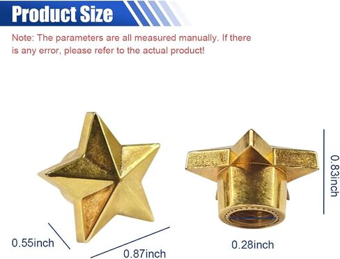 4PCS Star Tire Valve Stem Caps- Five-Pointed Star Shaped Car Wheel Tire Valve Caps with Rubber O-Ring- Car Tire Air Cap Dust Proof Covers- Universal Leak-Proof Wheel Stem Cover for Most Cars (Black) in Saudi Arabia