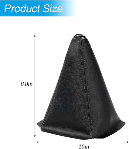 Car Shift Boot Cover, PU Leather Manual Automatic Vehicle Shifter Lever Knob Dust Protector, Dustproof Gear Shift Protection Sleeve Gaiter, Universal Automotive Accessories(Black Line) in Saudi Arabia