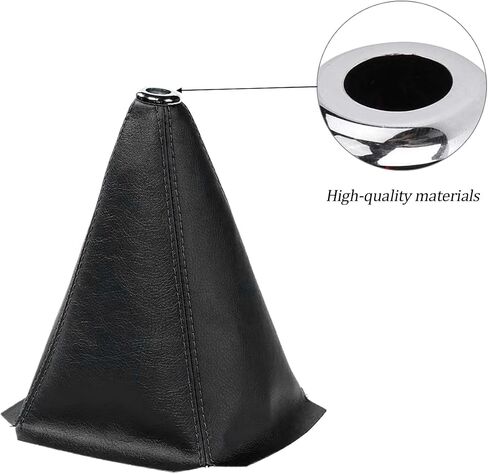 Car Shift Boot Cover, PU Leather Manual Automatic Vehicle Shifter Lever Knob Dust Protector, Dustproof Gear Shift Protection Sleeve Gaiter, Universal Automotive Accessories(Black Line) in Saudi Arabia