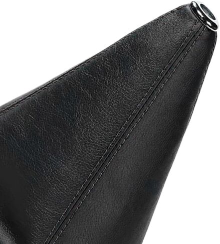 Car Shift Boot Cover, PU Leather Manual Automatic Vehicle Shifter Lever Knob Dust Protector, Dustproof Gear Shift Protection Sleeve Gaiter, Universal Automotive Accessories(Black Line) in Saudi Arabia
