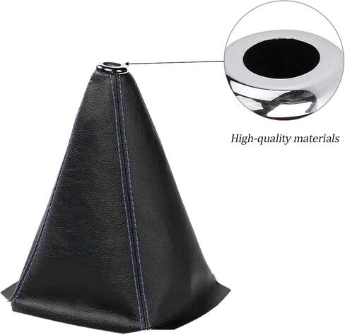 Car Shift Boot Cover, PU Leather Manual Automatic Vehicle Shifter Lever Knob Dust Protector, Dustproof Gear Shift Protection Sleeve Gaiter, Universal Automotive Accessories(Black Line) in Saudi Arabia