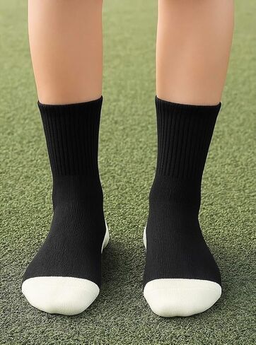 Anti-Slip Grip Socks – 4 Pairs for Men and Women, Cushioned Cotton Athletic Socks for Soccer, Gym, Pilates, Yoga – Breathable, Non-Slip Bottom, One Size (Men 8-12, Women 9-13) in Saudi Arabia