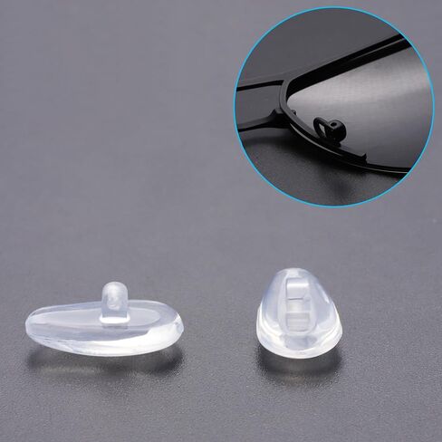 6 Pairs Replacement Silicone Rubber Nose Pieces Compatible with Oakley Wiretap 2.0/Surface Plate/Wingfold/Wingback SQ/Tincup/Tincup 0.5 Ti/Conductor 6(8) Sunglass,Clear in Kuwait