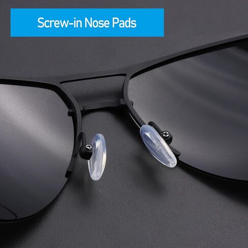 6 Pairs Replacement Silicone Rubber Nose Pieces Compatible with Oakley Wiretap 2.0/Surface Plate/Wingfold/Wingback SQ/Tincup/Tincup 0.5 Ti/Conductor 6(8) Sunglass,Clear in Kuwait