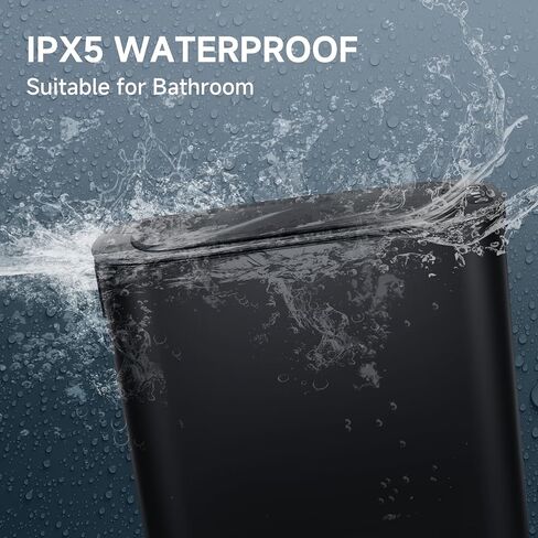 2.6 Gallon Automatic Bathroom Trash Can, Touchless Motion Sensor Garbage Can with Lid, Smart Plastic Slim Wastebasket for Bedroom, Office, Dorm, rv (Black) in Kuwait