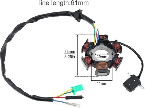 WANFANCE GY6 IGNITION STATAR ، MAGNETO 6 Coil 5 Wires for Engine Scooter Moped ATV GO KARTS (125cc to 150cc) in Kuwait