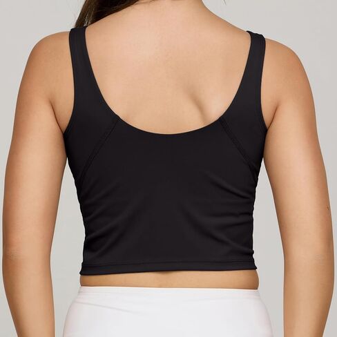 2 Pack Sports Bras for Women Medium Support No Lontwire Longline Prockout Tops for Womens Tops مع حشو قابل للإزالة in Kuwait