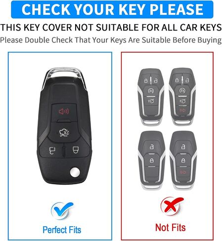 QBUC for Ford Key Fob Cover Soft TPU for Ford Fusion Key FOB fOR 2021-2022 for Ford Bronco Flip Remote Key FOB in Kuwait