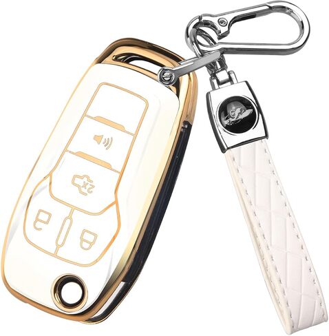 QBUC for Ford Key Fob Cover Soft TPU for Ford Fusion Key FOB fOR 2021-2022 for Ford Bronco Flip Remote Key FOB in Kuwait