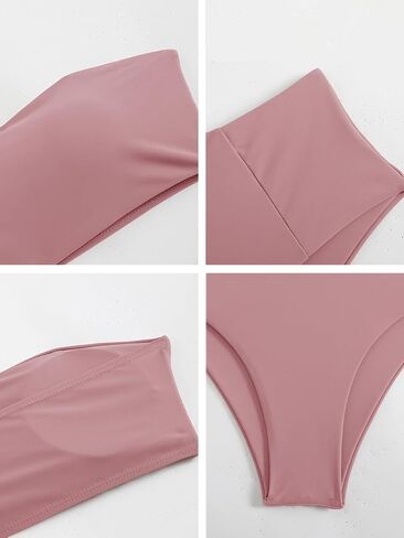 Mzeazrk bikini مجموعة للنساء قطعتين من الرخام من السباحة ملابس السباحة عالية الخصر in Kuwait