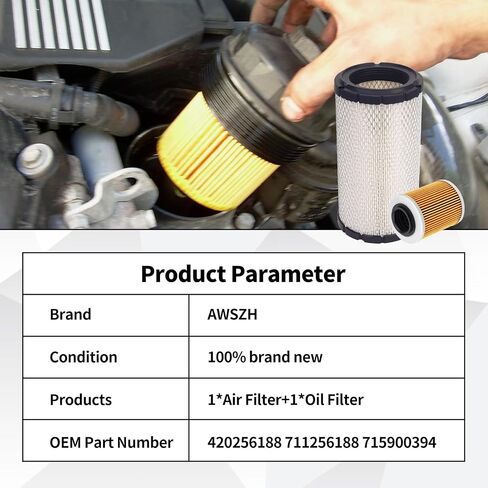 715900394 Air Filter & 420256188 Oil Filter Compatible for Motorcycle Ror Can-Am Defender HD5 HD8 HD10 Max Pro HD10 2016-2021 Maverick Sport 1000 Trail 800 1000 R in Saudi Arabia