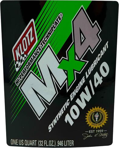 Klotz MX-4 TechniPlate, Hi-Performance Synthetic Motor Oil Lubricant for 4-Stroke Off-Road Racing Motorcycle & ATV Engines | 10W-40 – KL-860 – 1 Quart in Saudi Arabia