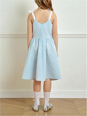 GORGLITTER Girl's Dress Floral Bow Tie Shoulder Dresses Flowy Boho Corset Sundresses in Saudi Arabia
