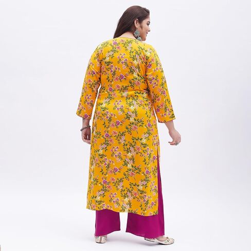 Tissu Women's Plus Size kurta kurta مع Palazzo in Saudi Arabia
