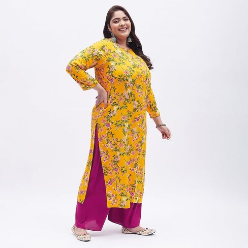 Tissu Women's Plus Size kurta kurta مع Palazzo in Saudi Arabia