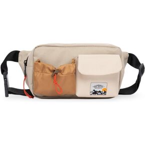 Traveler Waterproof Waist Bag - Adjustable Strap, Multi-Pocket Design | Beige