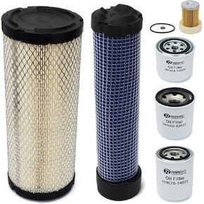 Tractors maintenance kit Oil, Fuel, Air & Hydraulic Filters Compatible with Kubota L2501 L2800 L3200 L3400 L3700SU L3800 HST Tractors Replaces HH164-32430, 6A320-59930, TA040-93230, TA040-93220