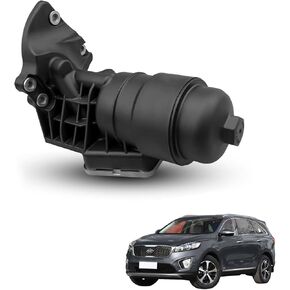 OEM 26300-3CAB1 Complete Oil Filter Housing Assembly / 263003CAB1 for Hyundai Azera Santa Fe Kia Sorento Cadenza Sedona 3.3L V6 2013-2018 / Replaces 263003CAB0 26300-3CAB0