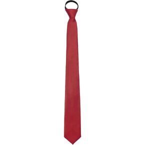 Mantieqingway Black Zipper Ties for Men Solid Color Pre Tied Adjustable Neckties for Wedding Graduation Business