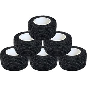 6 Pack 2 Inches Self Adhesive Bandage Wrap Vet Wrap for Pets, Stretch Self Adherent Tape Cohesive Wrap for Athletic, Sports, Wrist and Ankle(Bright Colors)