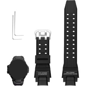 XIW Compatible for 16mm Casio 10493622 GA-1000 GA-1100 GW-A1000 GW-A1100 GW-4000 G-1400 GWA-1000 Resin Watch Band Replacement for women Wirstband Strap men wirst Bracelet