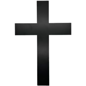 Roman (Latin) Cross Wall Art - Laser Cut Metal Cutout Cross Powder Coated (10-1/2" tall x 7" wide) - Christian Home Wall Art Decor - Hanging Crucifix Wall Art Decor