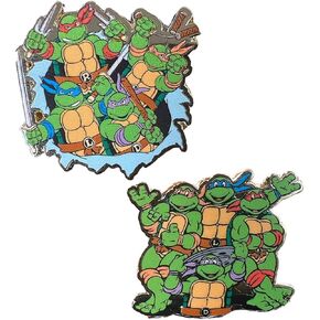 TMNT x Zen Monkey Studios - Famous 80s Poses Collectible Enamel Pinset