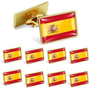 12/25/50/100Pack Official Spain Flag Pins Bulk - Metal Spainish National Lapel Pin