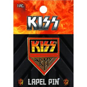 C&D Visionary Kiss Army Metal Lapel Pin, Red, Yellow, Gold