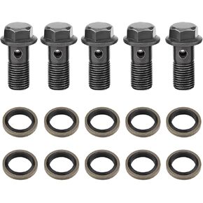 5Pcs Motorcycle Brake Banjo Studs Brake Studs Washers for Brake Caliper Brake Clutch Master (M10×1mm)