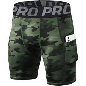 YUSHOW Mens Compression Shorts Quick Dry Spandex Shorts for Men Running Athletic Workout Underwear