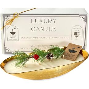 Luxury Candle - Scented Luxury Candles for Home, 12x5x2 Inch Vessel for Women and Men, Fancy 4 Wick for All Occasions (Gardenia Tuberose, Copper)