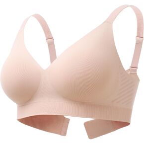 Momcozy Coolfit Seamless Bra for Women, No Underwire Comfortable Bralette Everyday T-Shirt Bras with Semi-Fixed Pads