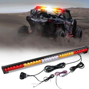 LED على الطرق الخلفية LED THEST STROBE LIGHT BAR السلامة وميض الشريط ضوء الطوارئ مع الفرامل ، والتشغيل ، وإشارة الإشارة والضوضاء مصابيح Polaris RZR XP 1000 ، Can-Am Yamaha UTV ، ATV ، 4x4 شاحنات (RYWYR)