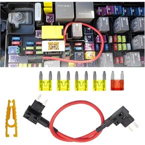 Car Tipm Bypass Cable ، مجموعة ترحيل مضخة الوقود الإصلاح ، مجموعة الأسلاك لمضخة وقود السيارة مع مقطع الصمامات 5pcs ، ملحقات محول حامل الصمامات التلقائية متوافقة مع 1500 2500 3500