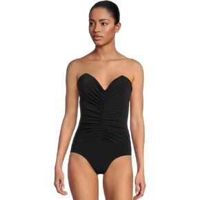 Norma Kamali Women's Strapless Shirred Front Mio One Piece
