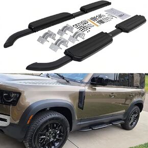Black Foot Steps for 2020-2024 2025 Land Rover Defender 110 130 Running Boards Side Step nerf bar Protector Pedals 4 Door