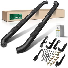 YHTAUTO 3 Inch Running Boards Fit Ford Escape 2013-2019 Sport Utility, Round Side Steps Stainless Steel Step Bars Off-Road Exterior Accessories