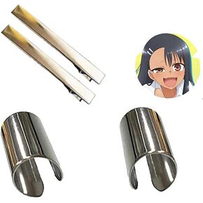COSNOBLE Miss Nagatoro Earring + Hairpin,Anime Anime Don't Toy With Me Nagatoro San Cosplay Punk Ear Bone Clip Costume Accessories