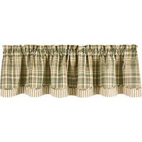 Park Designs Rosemary Lined Layer Valance - Wine | 72" x 16" Window Treatment | Farmhouse Plaid Curtain Topper | Country Kitchen Valance | Rustic Primitive Decor Accent | 100% Cotton