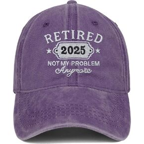 Retirement Gift for Women Men 2025 Retired Hat Gifts Ideas Embroidered Baseball Cap