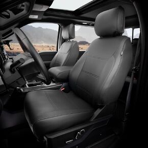 CoverCenter® for Ford F150 Seat Covers 2025 2024 2023 2022 2021 2020 2019 2018-2015, Custom-Fit Full Set Carbon Fiber Seat Cover for 2015-2025 F150 XL/XLT Leather Car Trucks Accessories (13PCS)