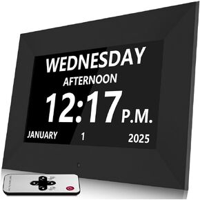 7 "7" إنذار تقويم Clendar Clendar Defelda Clendar الكبير لكبار السن مع 20 تذكير 12 إنذار شاشة سهلة القراءة تلقائيًا